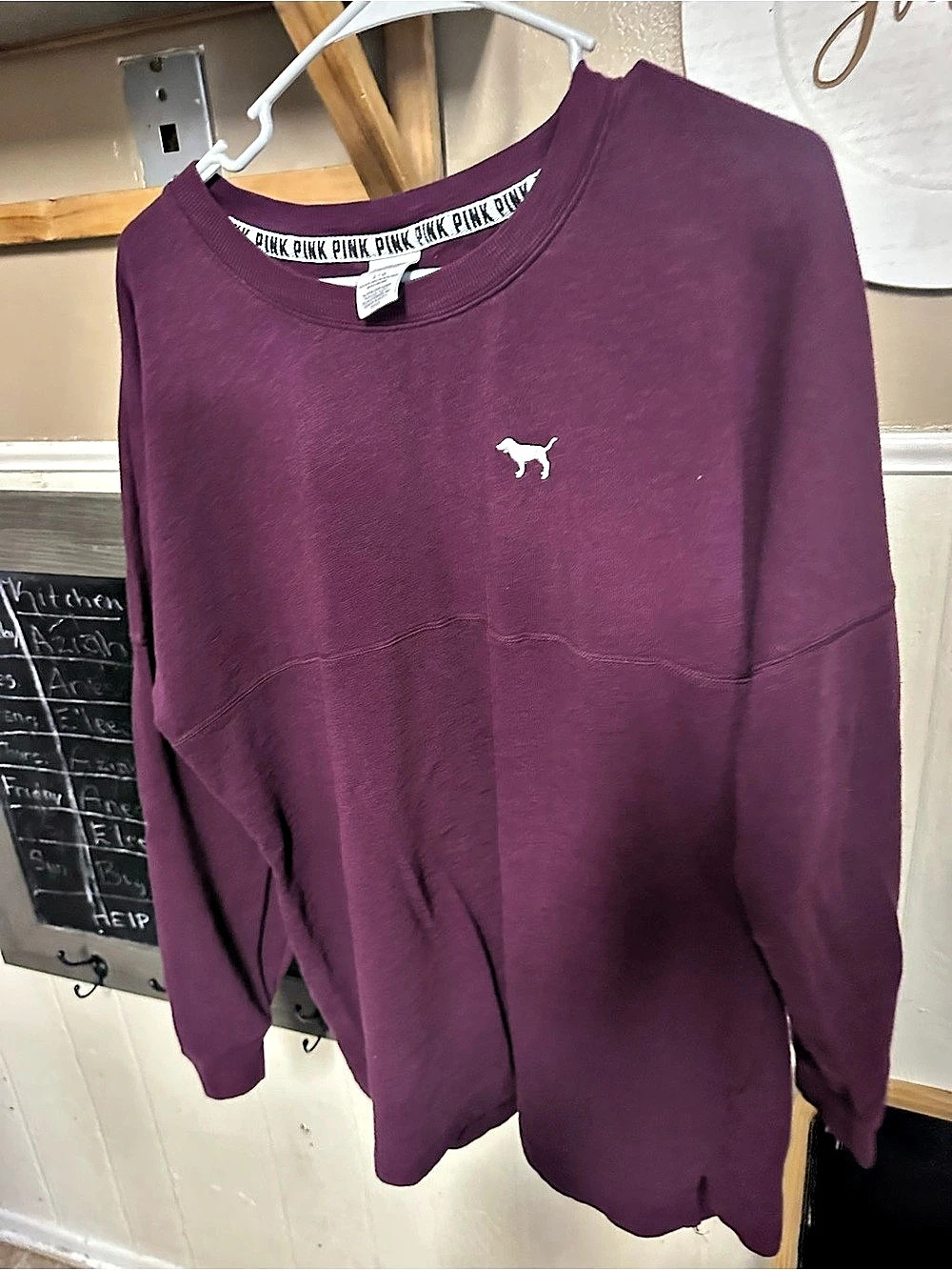Victoria's Secret PINK Floral Graphic Sweatshirt Size Large Like New